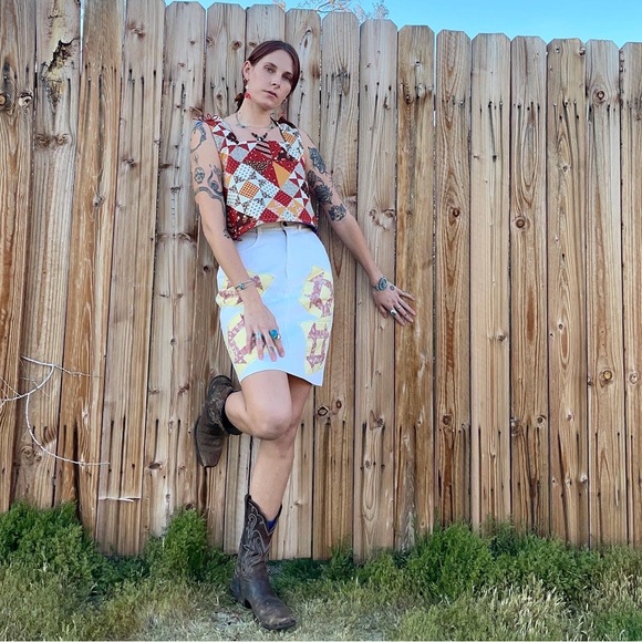 Handmade reversible western top - Picture 3 of 11